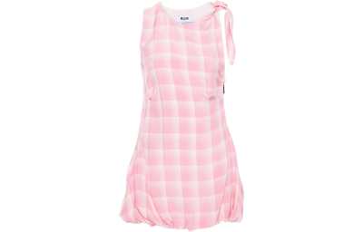 MSGM Check-pattern Sleeveless Dress