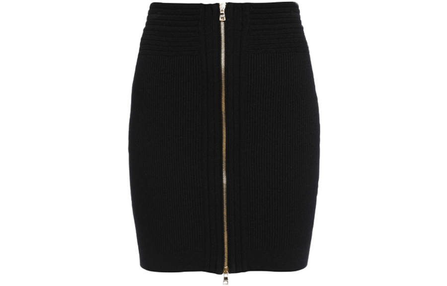 BALMAIN BALMAIN Knitted Zipped Mini Skirt