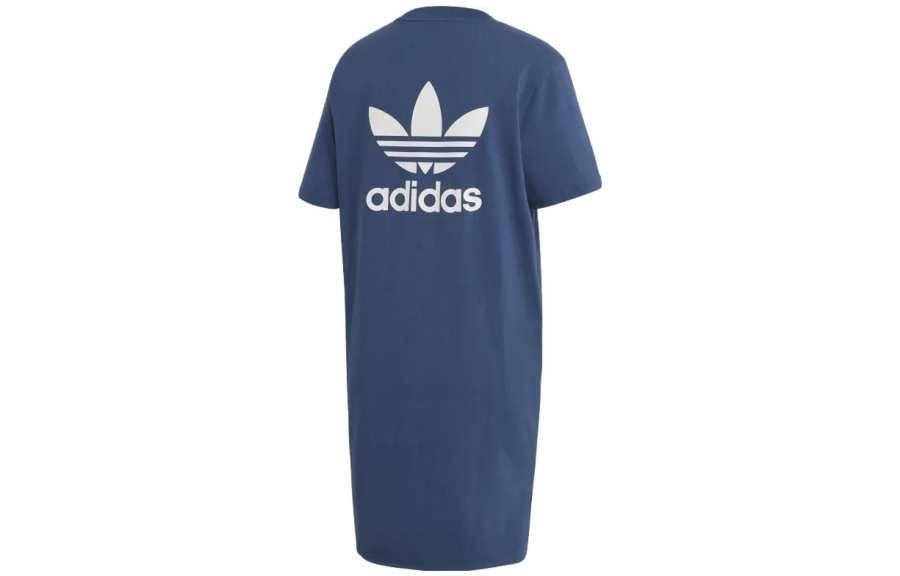 Adidas Originals Short Sleeved Dress Women's Dark Blue
