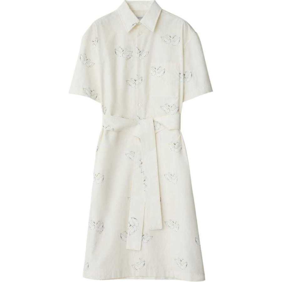 Burberry SS24 Short Sleeved Dress Women's White