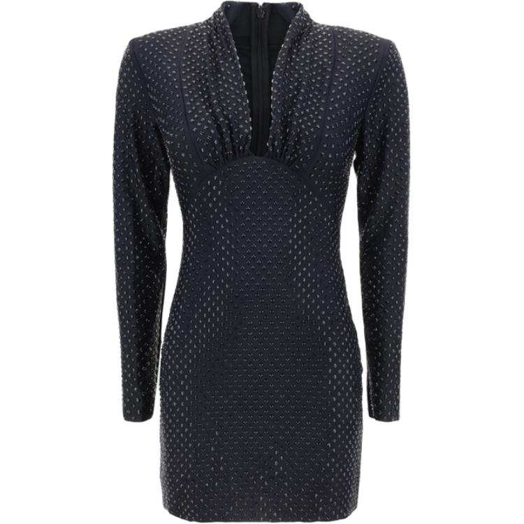 Self-portrait Rhinestone-embellished Mini Dress