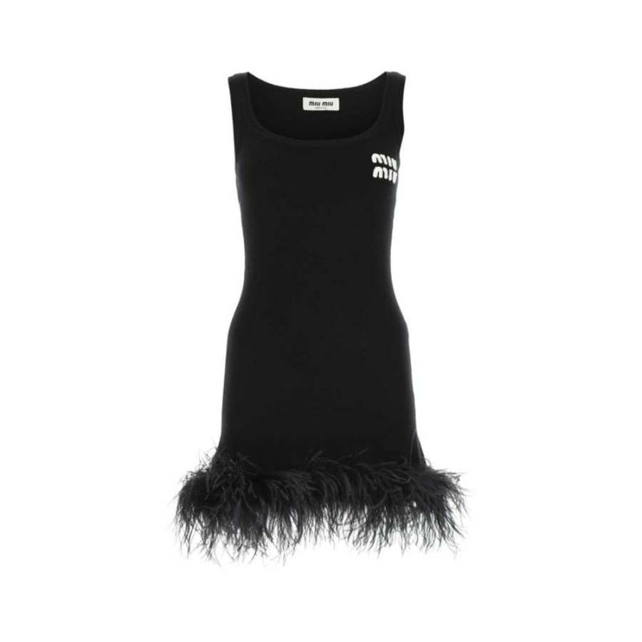 MIU MIU SS23 Sleeveless Dress Women's Black