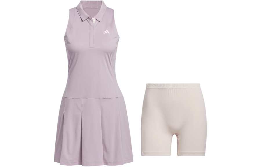 Adidas Adidas Ultimate365 Tour Pleated Dress Sleeveless Dress Women's Light Purple