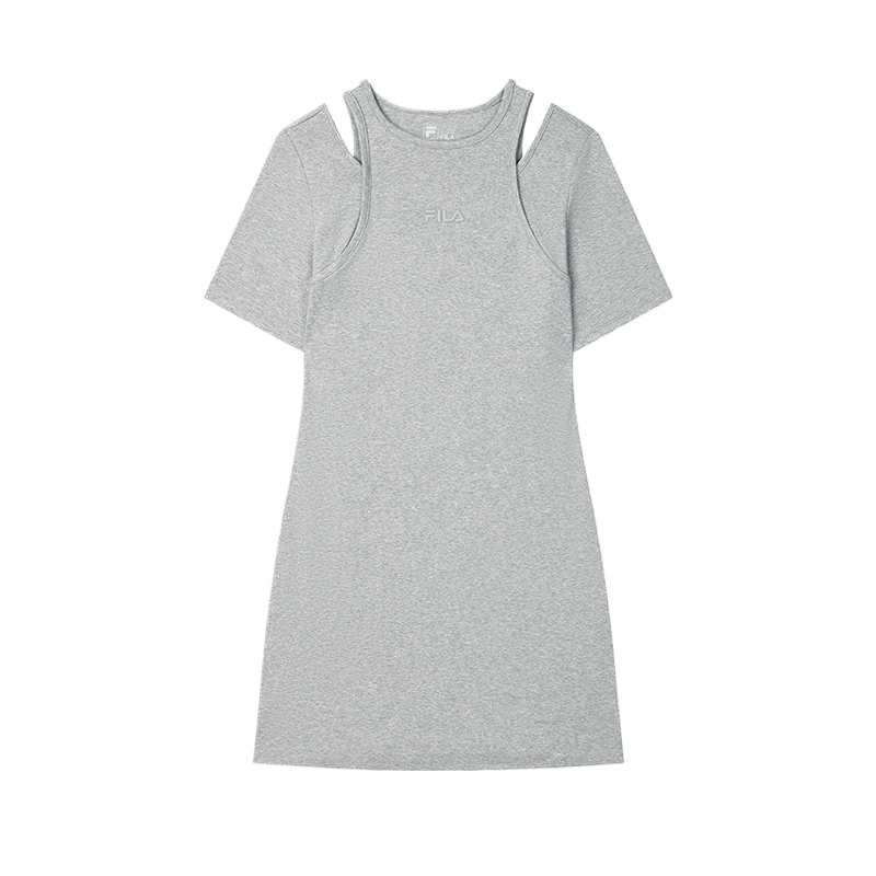 FILA ORIGINALE Short Sleeved Dress Women's Medium Heather Gray