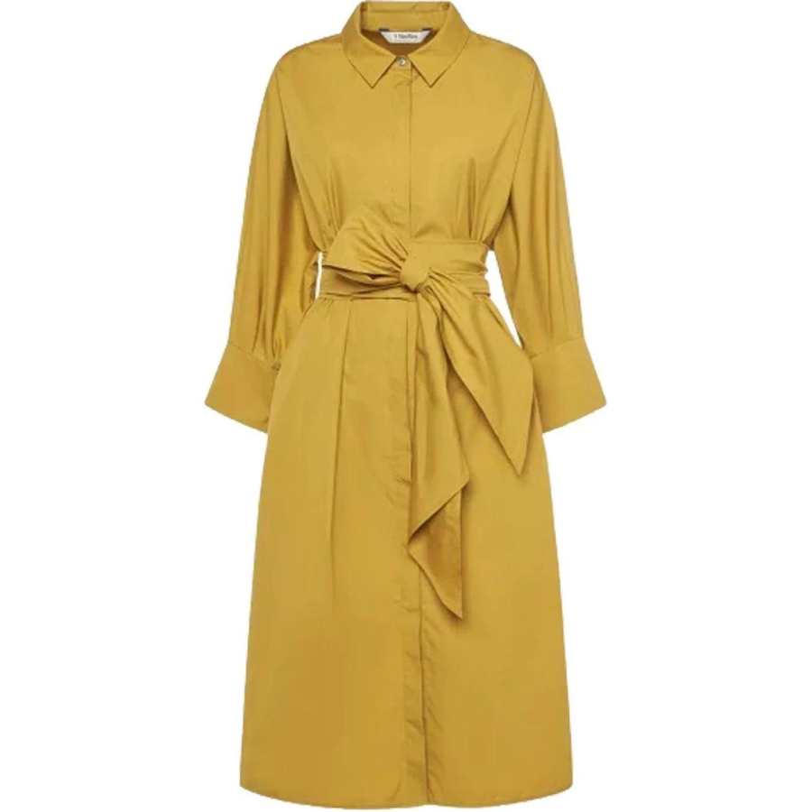 'S MAX MARA Long Sleeved Dress Women's Yellow