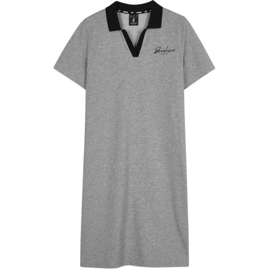 Skechers Short Sleeved Dress Women's Medium Heather Gray