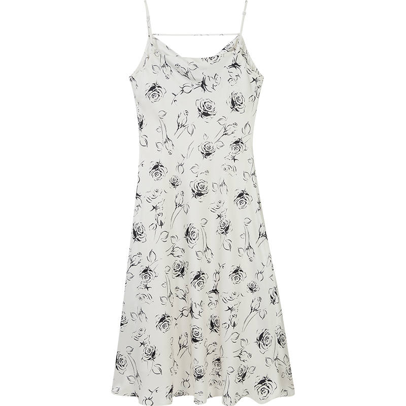 XIANGYING Slip Dress Women's White