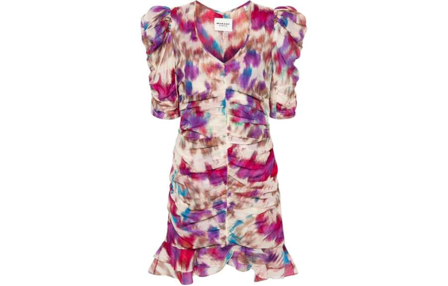 ISABEL MARANT ETOILE SS24 Short Sleeved Dress Women's Multicolor