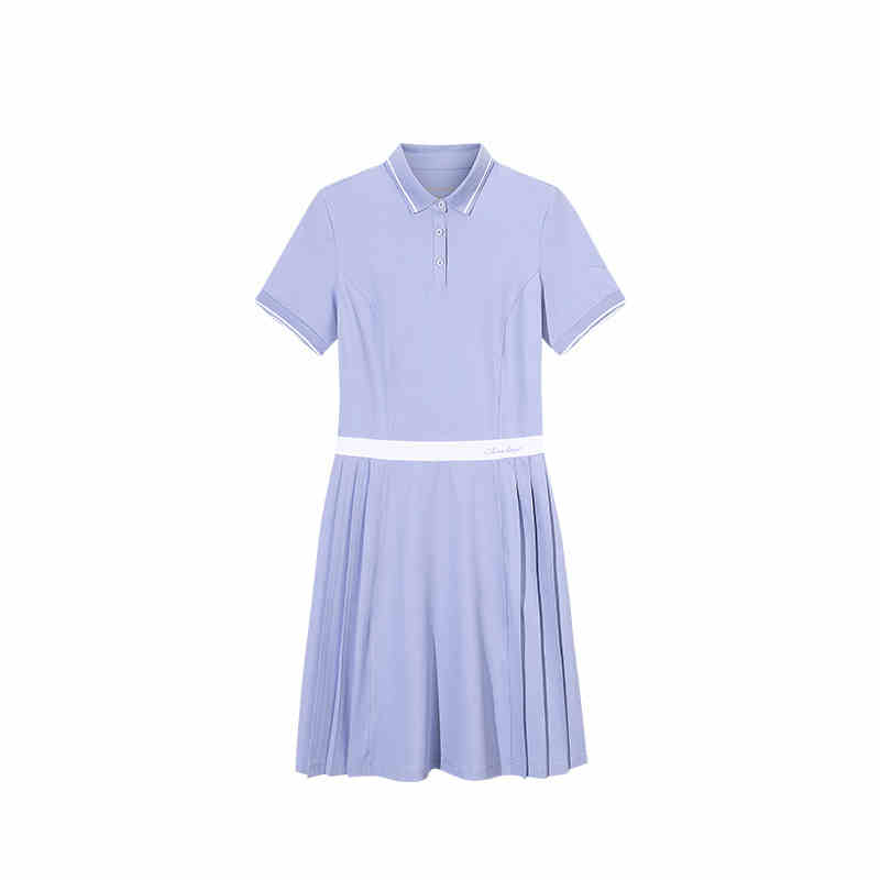 Anta Variety Training Collection Short Sleeved Dress Women's Twilight Ice Blue