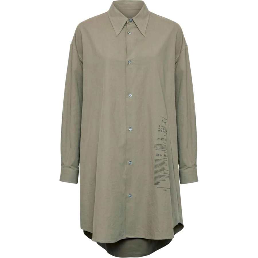MM6 Maison Margiela FW24 Long Sleeved Dress Women's Khaki