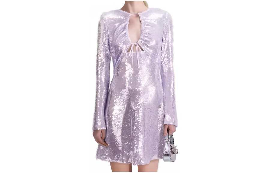 Self-portrait Self portrait Long Sleeved Dress Women's Lilac