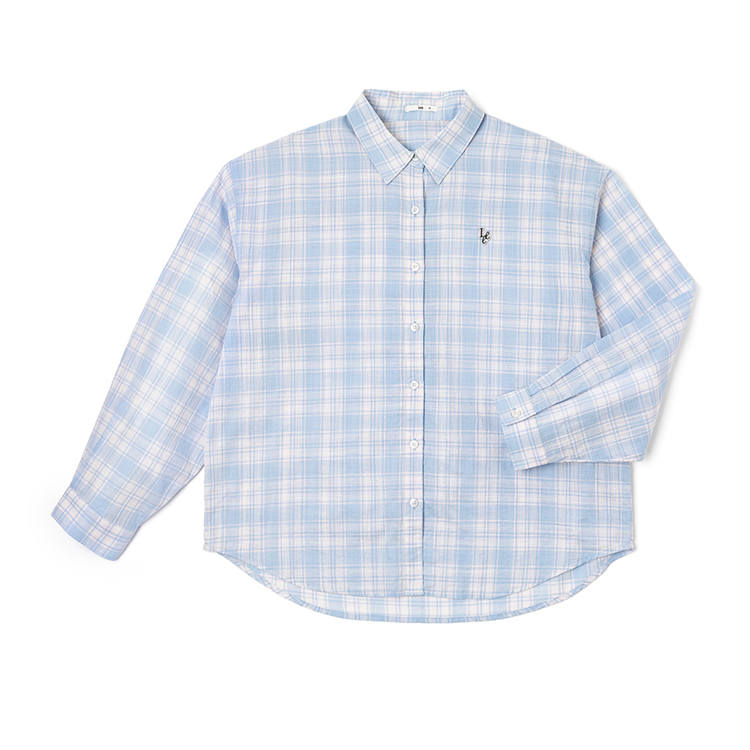 Lee Shirts Women's Blue Lapel Moderate Shirt