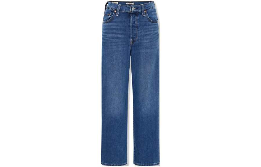Levis Jeans Women's Washed Blue Thickened Straight Fit Pants