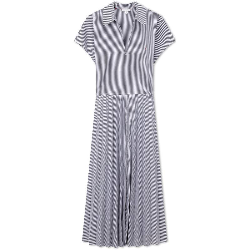 Tommy Hilfiger Short Sleeved Dress Women's Black White Stripes