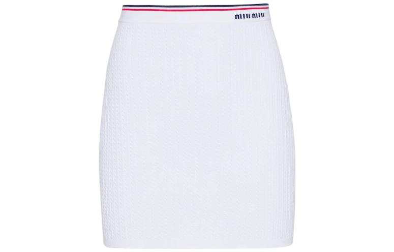 MIU MIU Casual Short Skirts Women's White