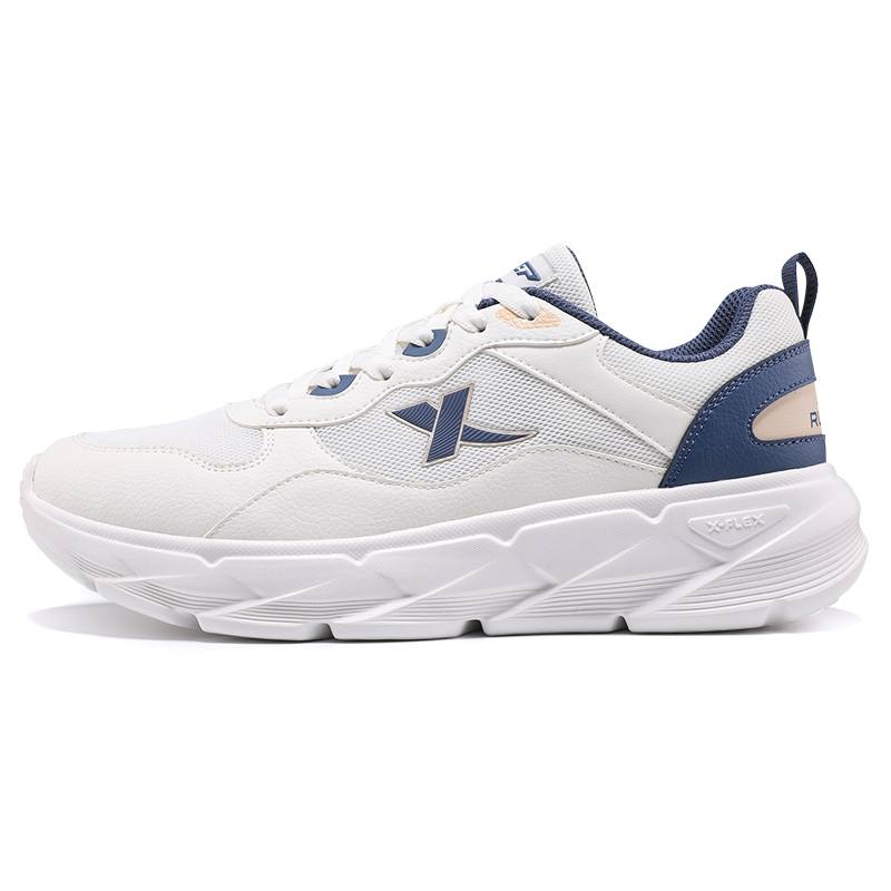 XTEP Cushioning Abrasion Resistant Support Low top Casual Running Shoes Men's White Blue