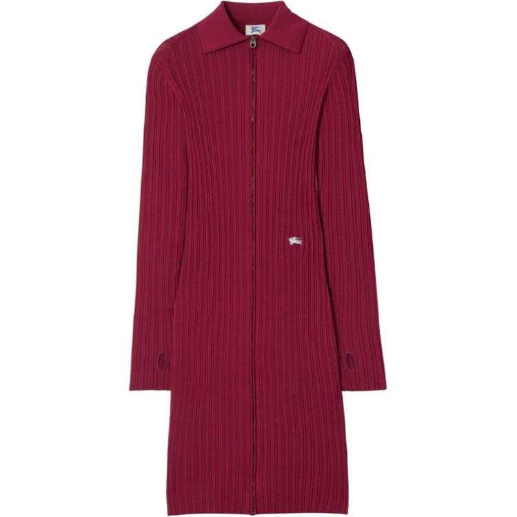 Burberry EKD Viscose Blend Dress Long Sleeved Dress Women's Red