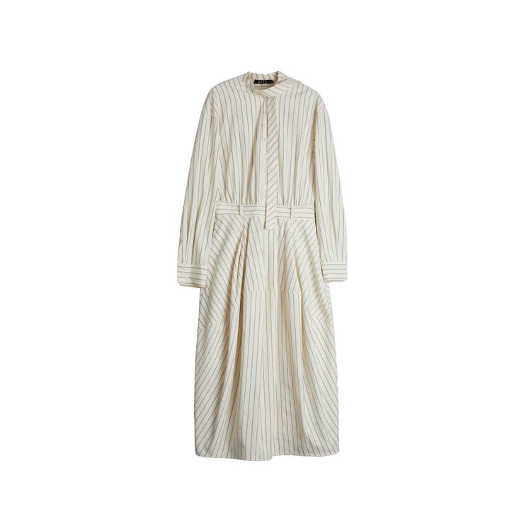 ELLE Long Sleeved Dress Women's Beige Yellow