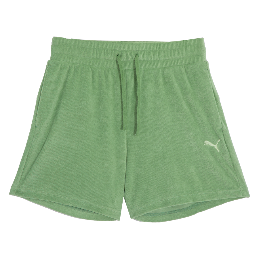 PUMA Women's Basic Collection Casual Shorts Women's Gray Green
