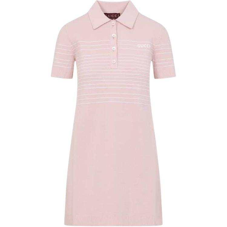 GUCCI Short Sleeved Dress Women's Pink
