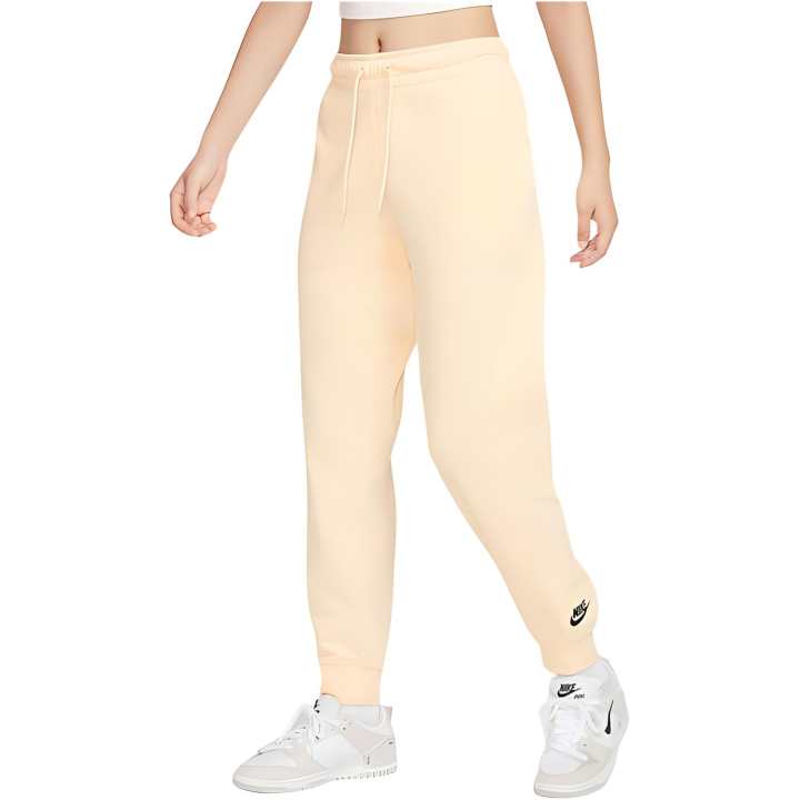 Nike Nike Fashion Sports Collection, Solid Color Comfortable Casual Versatile Fleece Lined Knitted Sweatpants Women's Khaki