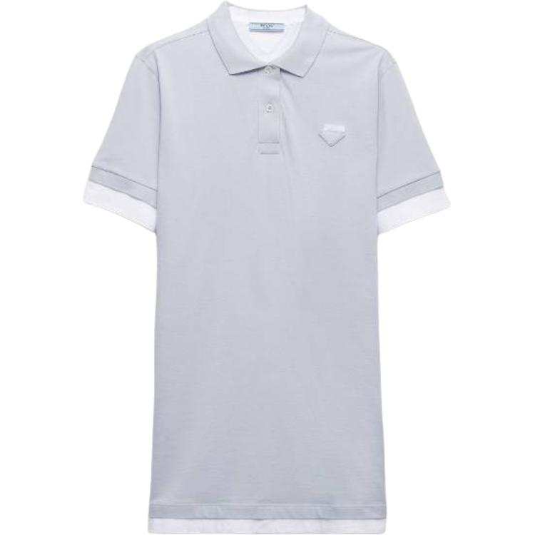 PRADA Short Sleeved Dress Women's Light Purple