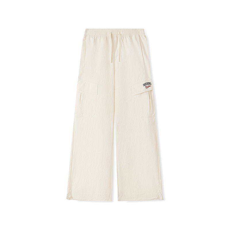 Skechers Knitted Fabric Pants Knitted Sweatpants Women's Pure White