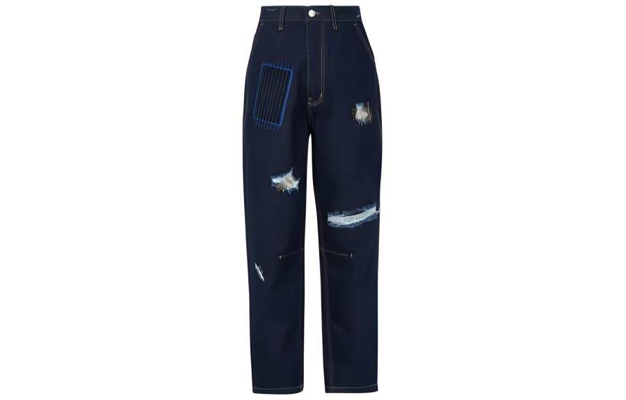 ADER ERROR ADER ERROR Jeans Women's Blue Moderate Straight Fit Pants