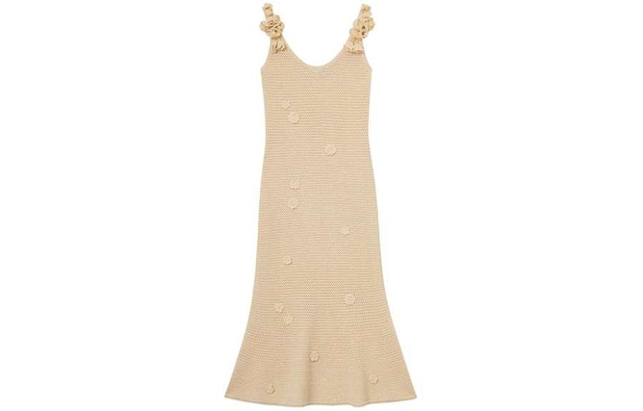 Self-portrait Self portrait Slip Dress Women's Cream Yellow