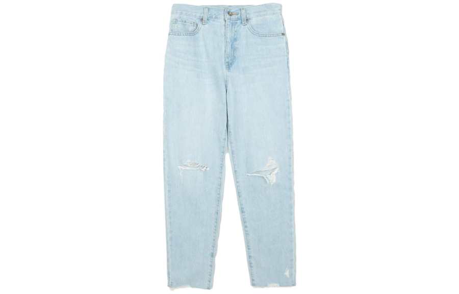 UNIQLO Jeans Women's Sky Blue Moderate Ripped Pants