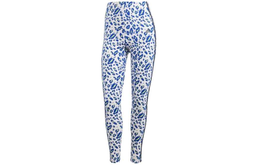 Adidas Adidas Essentials 3 Stripes Animal Print Leggings Women's Blue