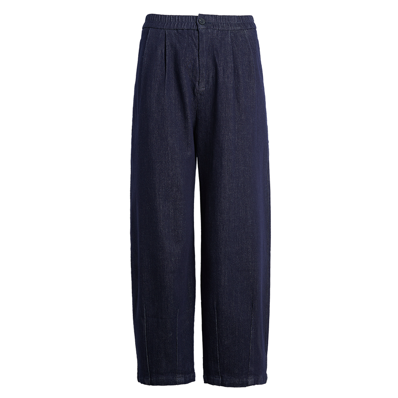 ELLE Jeans Women's Navy Blue Moderate Wide Leg Pants