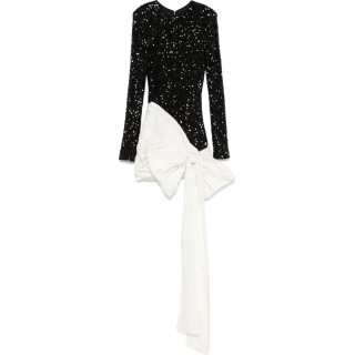 Rotate Sequin Bow Mini Dress