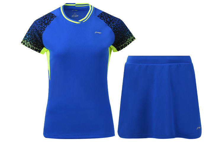Li-Ning Li Ning Badminton Collection Two Piece Skirt Sets Women's V Neck Moderate Short