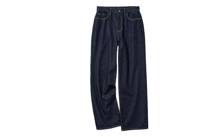 UNIQLO Jeans Women's Navy Blue Moderate Straight Fit Pants