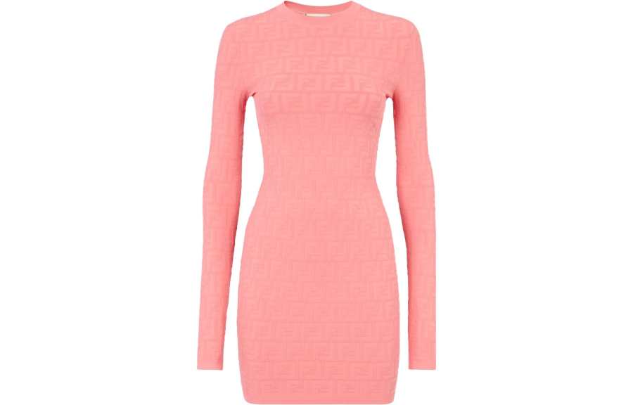 FENDI Ff Motif Long Sleeved Dress