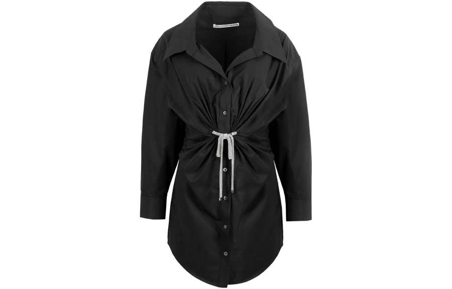 Alexander Wang crystal-embellished mini shirt dress