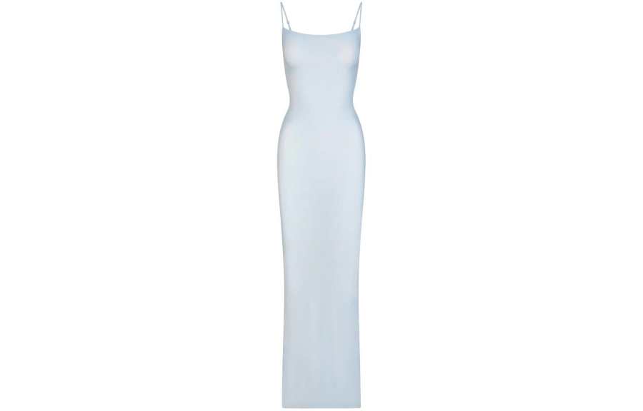 Skims Wedding Dress Collection SOFT LOUNGE LONG SLIP DRESS Slip Dress Women's CELESTE/Sky Blue