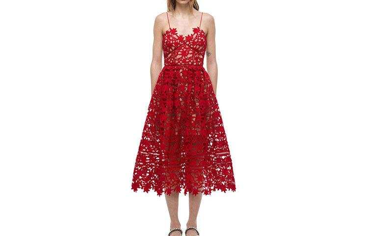 Self-portrait Self portrait Slip Dress Women's France Red