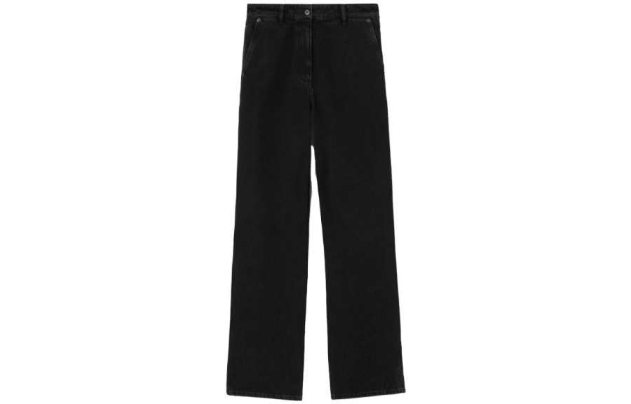 Burberry Jeans Women's Black Moderate Straight Fit Pants
