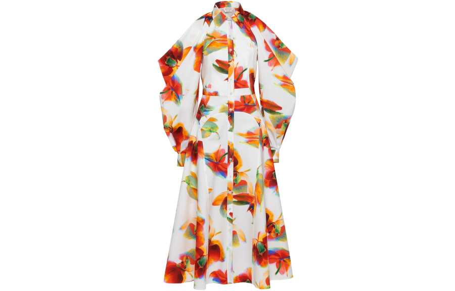 Alexander McQueen Long Sleeved Dress Women's Optical White