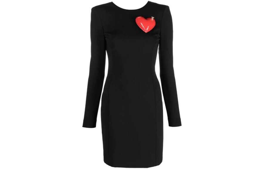 MOSCHINO Inflatable Heart Long-sleeve Minidress