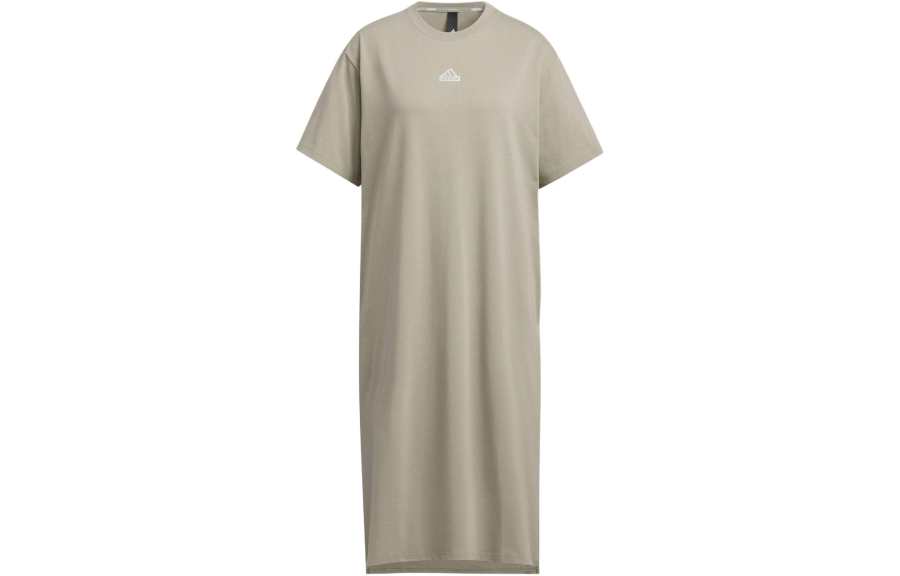Adidas Adidas Wording Short Sleeved Dress Women's Green