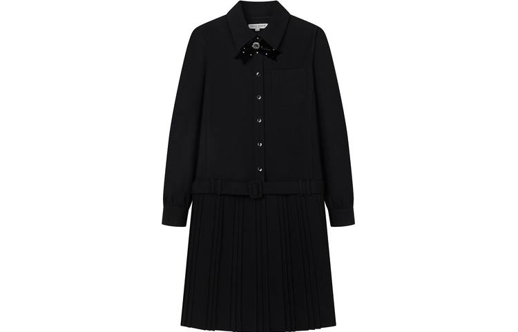 Teenie Weenie Long Sleeved Dress Women's Black