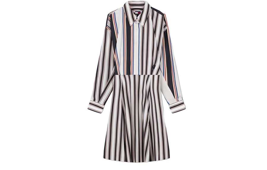 Tommy Hilfiger x CLOT Long Sleeved Dress Women's Navy Blue