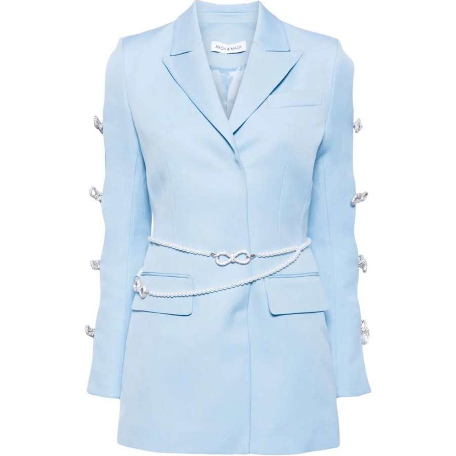 MACH & MACH Long Sleeved Dress Women's Light Blue