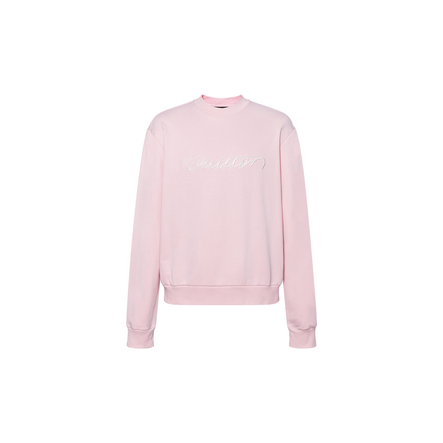 LOUIS VUITTON Lv 1AHW06 Embroidered Cotton Crewneck