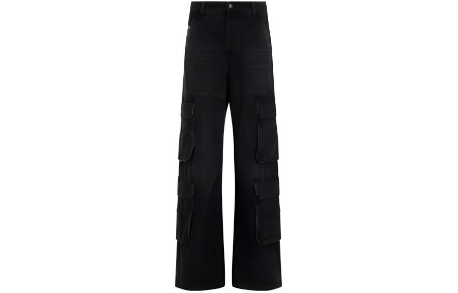 DIESEL DIESEL Logo Patch Wide-Leg Cargo Pants