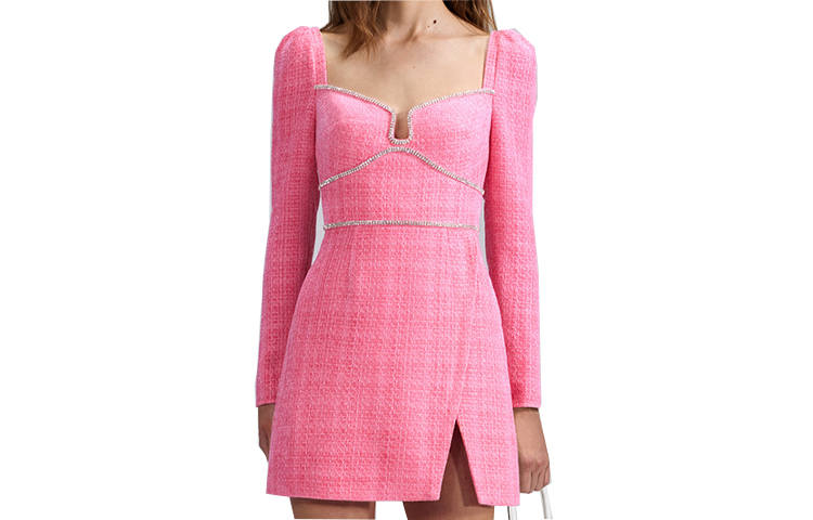 Self-portrait Self portrait Long Sleeved Dress Women's Pink