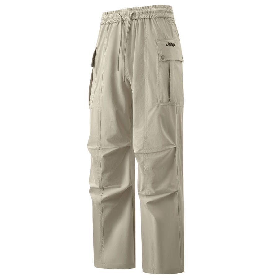 Jeep Casual Pants Unisex Thin Straight Fit Pants